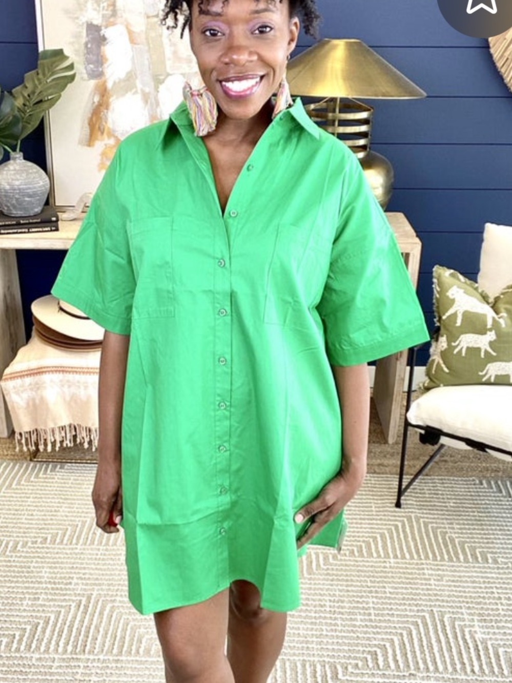 FANTASTIC FAWN Kelly Green Tunic Dress